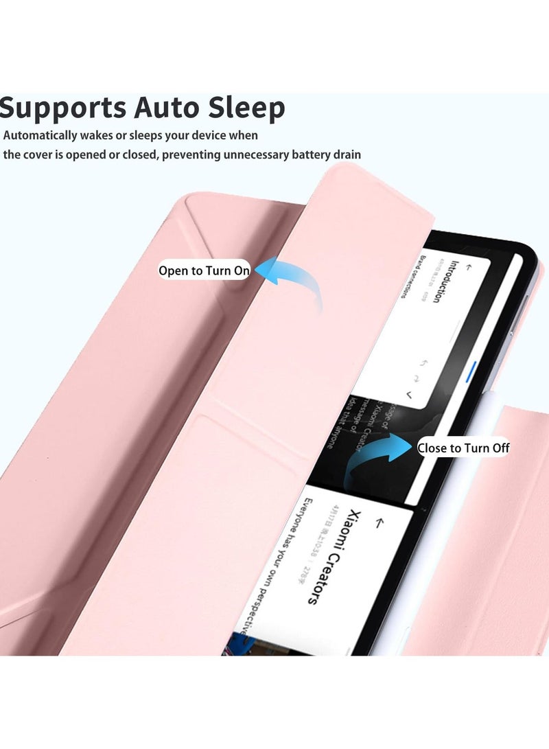 Protective Case Compatible with Xiaomi Redmi Pad 2 Pro 12.1-inch 2025 Model Folio Scratch-Resistant Cover with Snap Closure Y-Fold Multi-Angle Stand Auto Wake/Sleep Function - Image 4